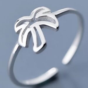 ¡Uy! Anillo Palmera Minimalista en Plata