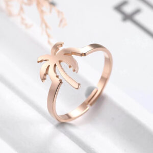 ¡Uy! Anillo Palmera ajustable Acero